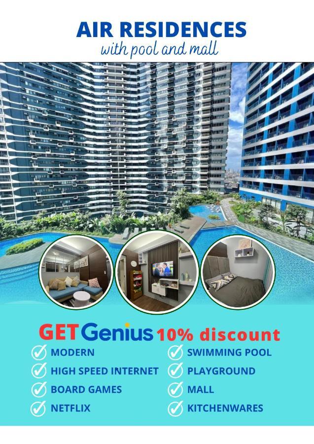 Apartment In Air Residences, Makati With Wifi, Netflix, Pool, Mall And More 马尼拉 外观 照片